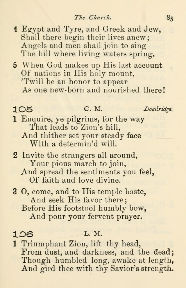 A Choice Selection of Hymns and Spiritual Songs for the use of the Baptist Church and all lovers of song page 88