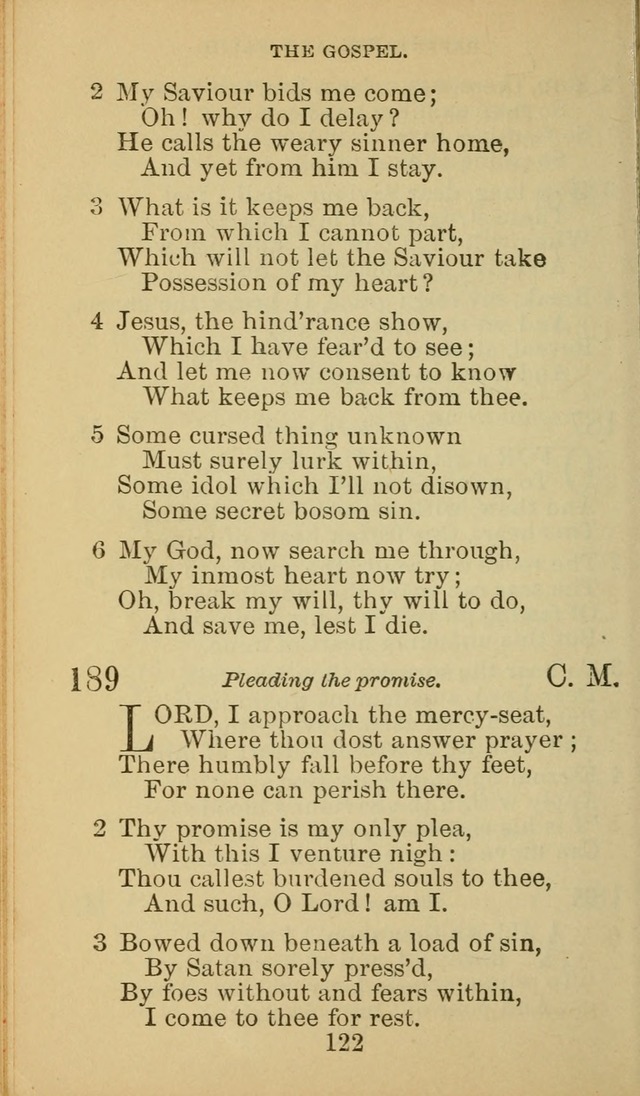 A Collection of Spiritual Hymns: adapted to the Various Kinds of Christian Worship, and especially designed for the use of the Brethren in Christ. 2nd ed. page 124
