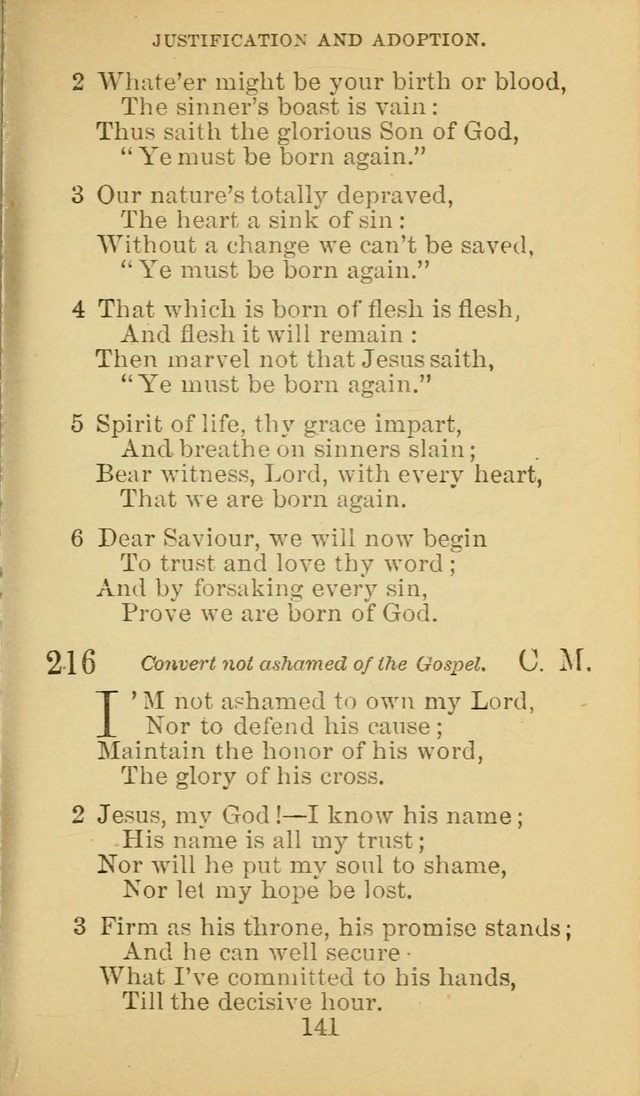 A Collection of Spiritual Hymns: adapted to the Various Kinds of Christian Worship, and especially designed for the use of the Brethren in Christ. 2nd ed. page 143