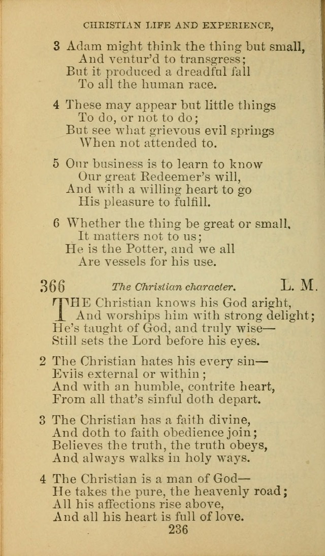 A Collection of Spiritual Hymns: adapted to the Various Kinds of Christian Worship, and especially designed for the use of the Brethren in Christ. 2nd ed. page 238
