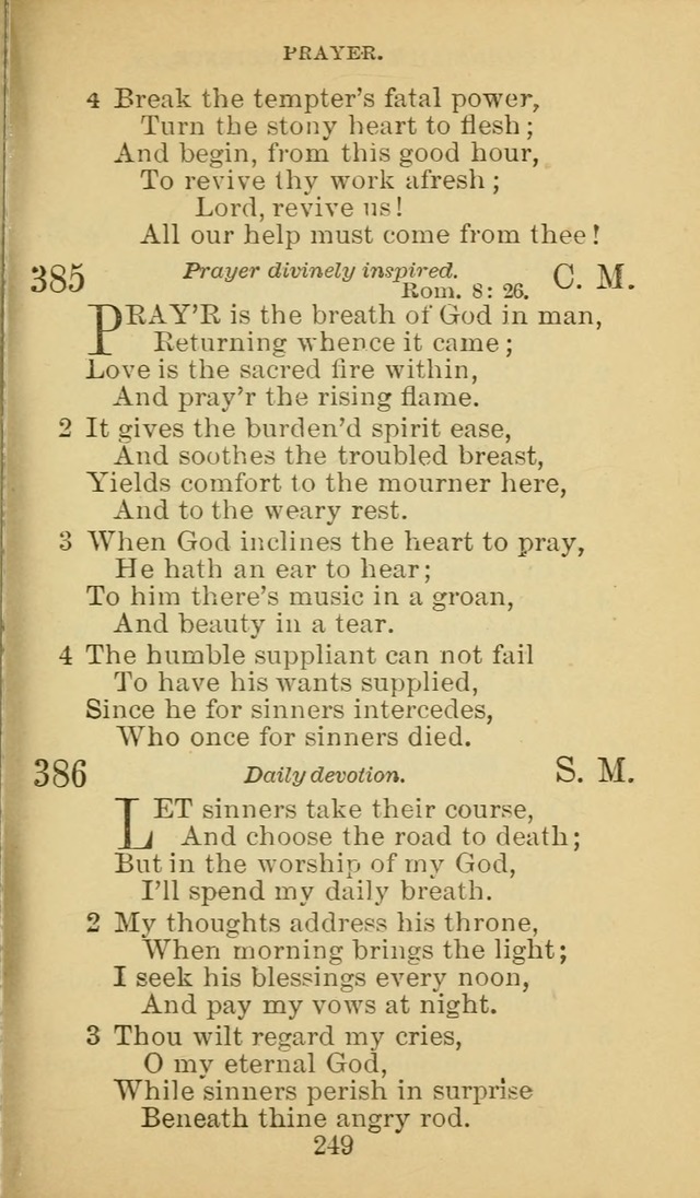 A Collection of Spiritual Hymns: adapted to the Various Kinds of Christian Worship, and especially designed for the use of the Brethren in Christ. 2nd ed. page 251