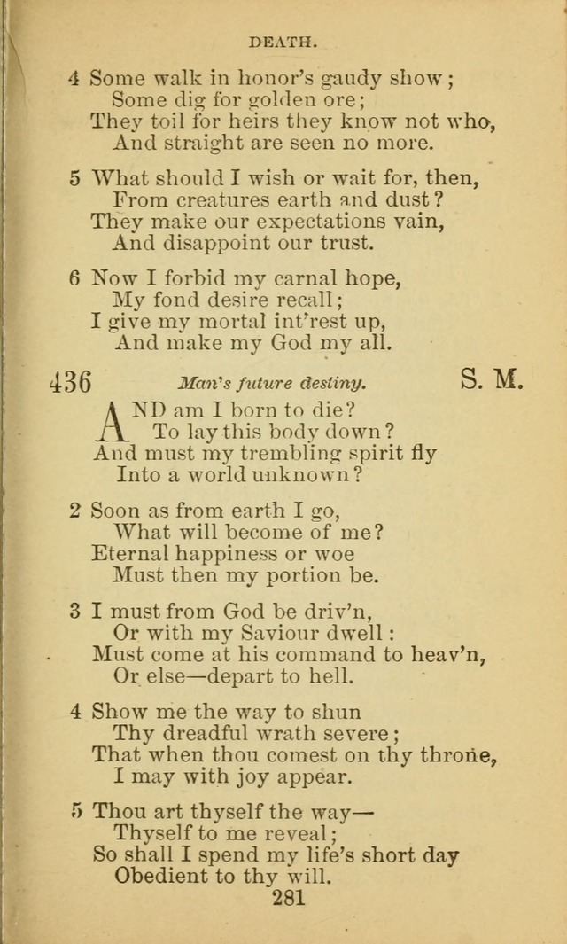 A Collection of Spiritual Hymns: adapted to the Various Kinds of Christian Worship, and especially designed for the use of the Brethren in Christ. 2nd ed. page 283
