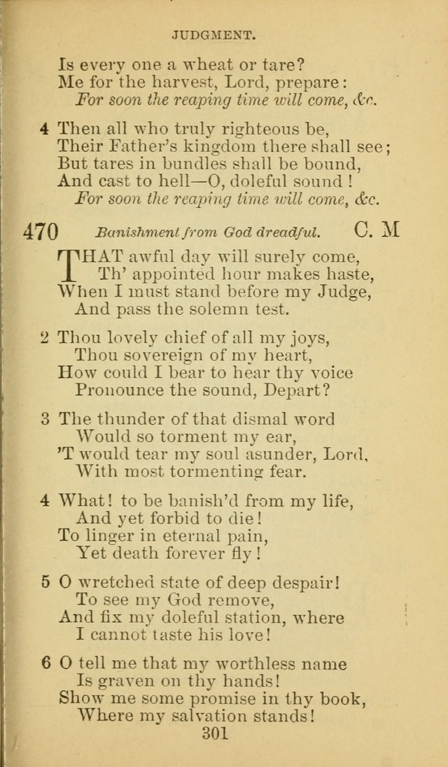 A Collection of Spiritual Hymns: adapted to the Various Kinds of Christian Worship, and especially designed for the use of the Brethren in Christ. 2nd ed. page 303
