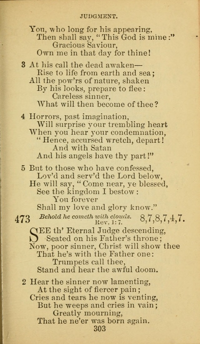 A Collection of Spiritual Hymns: adapted to the Various Kinds of Christian Worship, and especially designed for the use of the Brethren in Christ. 2nd ed. page 305