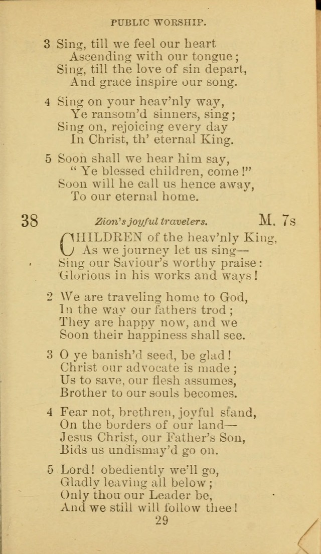 A Collection of Spiritual Hymns: adapted to the Various Kinds of Christian Worship, and especially designed for the use of the Brethren in Christ. 2nd ed. page 31