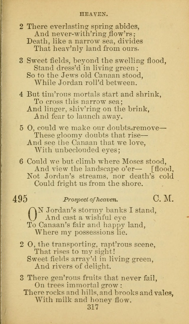 A Collection of Spiritual Hymns: adapted to the Various Kinds of Christian Worship, and especially designed for the use of the Brethren in Christ. 2nd ed. page 319