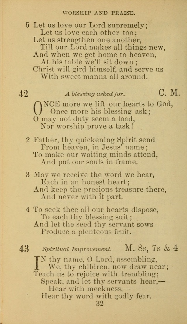 A Collection of Spiritual Hymns: adapted to the Various Kinds of Christian Worship, and especially designed for the use of the Brethren in Christ. 2nd ed. page 34