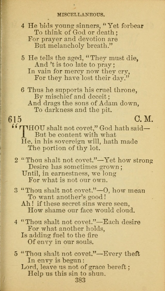 A Collection of Spiritual Hymns: adapted to the Various Kinds of Christian Worship, and especially designed for the use of the Brethren in Christ. 2nd ed. page 385