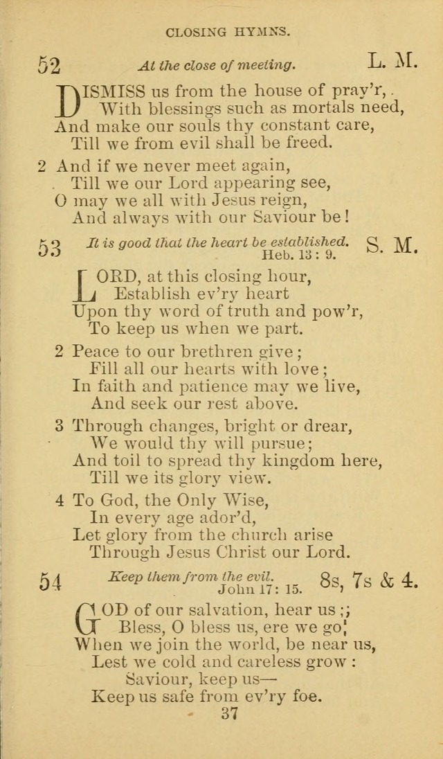 A Collection of Spiritual Hymns: adapted to the Various Kinds of Christian Worship, and especially designed for the use of the Brethren in Christ. 2nd ed. page 39