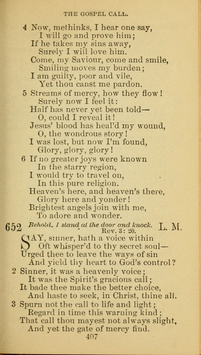 A Collection of Spiritual Hymns: adapted to the Various Kinds of Christian Worship, and especially designed for the use of the Brethren in Christ. 2nd ed. page 409