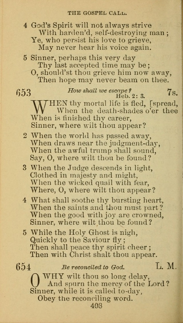 A Collection of Spiritual Hymns: adapted to the Various Kinds of Christian Worship, and especially designed for the use of the Brethren in Christ. 2nd ed. page 410