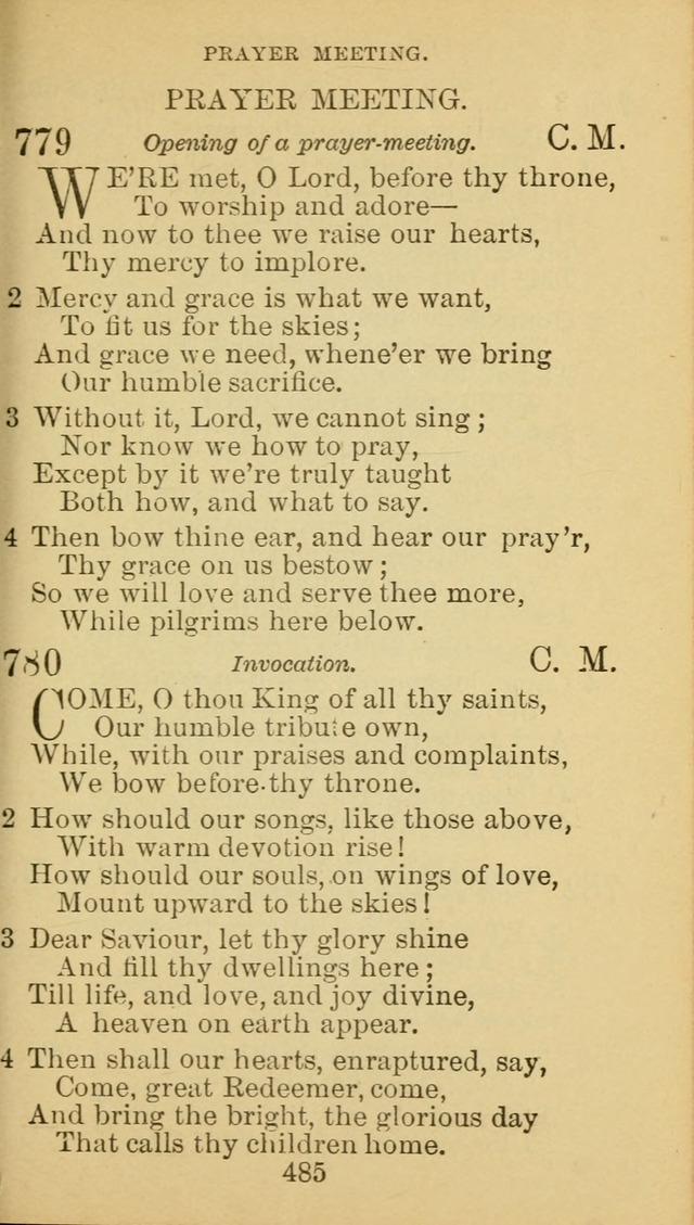 A Collection of Spiritual Hymns: adapted to the Various Kinds of Christian Worship, and especially designed for the use of the Brethren in Christ. 2nd ed. page 489