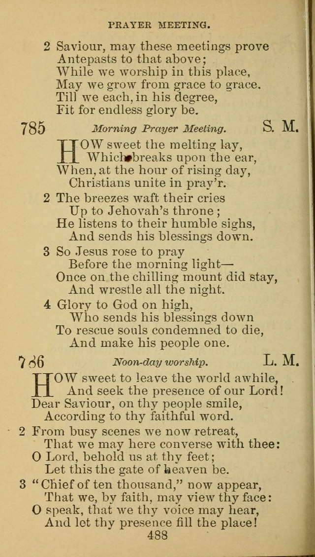 A Collection of Spiritual Hymns: adapted to the Various Kinds of Christian Worship, and especially designed for the use of the Brethren in Christ. 2nd ed. page 492