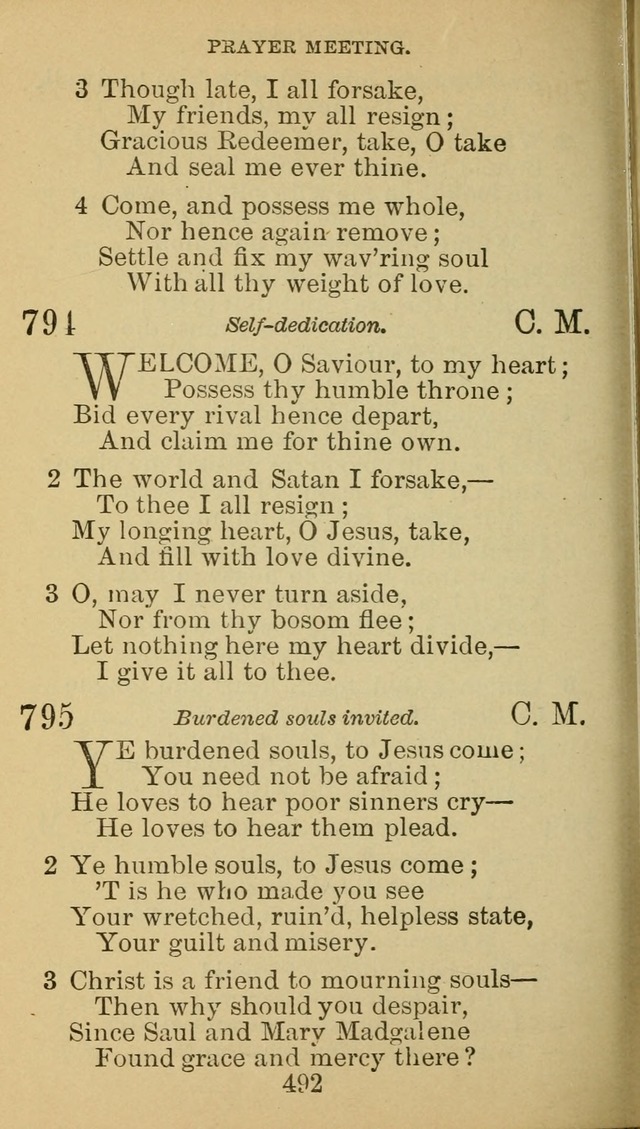 A Collection of Spiritual Hymns: adapted to the Various Kinds of Christian Worship, and especially designed for the use of the Brethren in Christ. 2nd ed. page 498