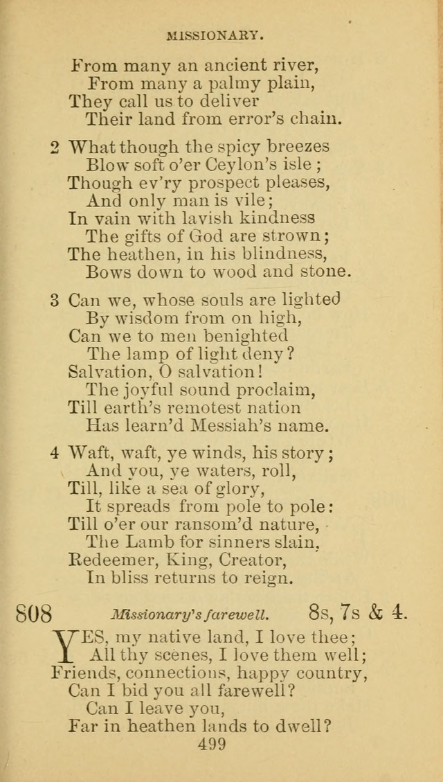 A Collection of Spiritual Hymns: adapted to the Various Kinds of Christian Worship, and especially designed for the use of the Brethren in Christ. 2nd ed. page 505