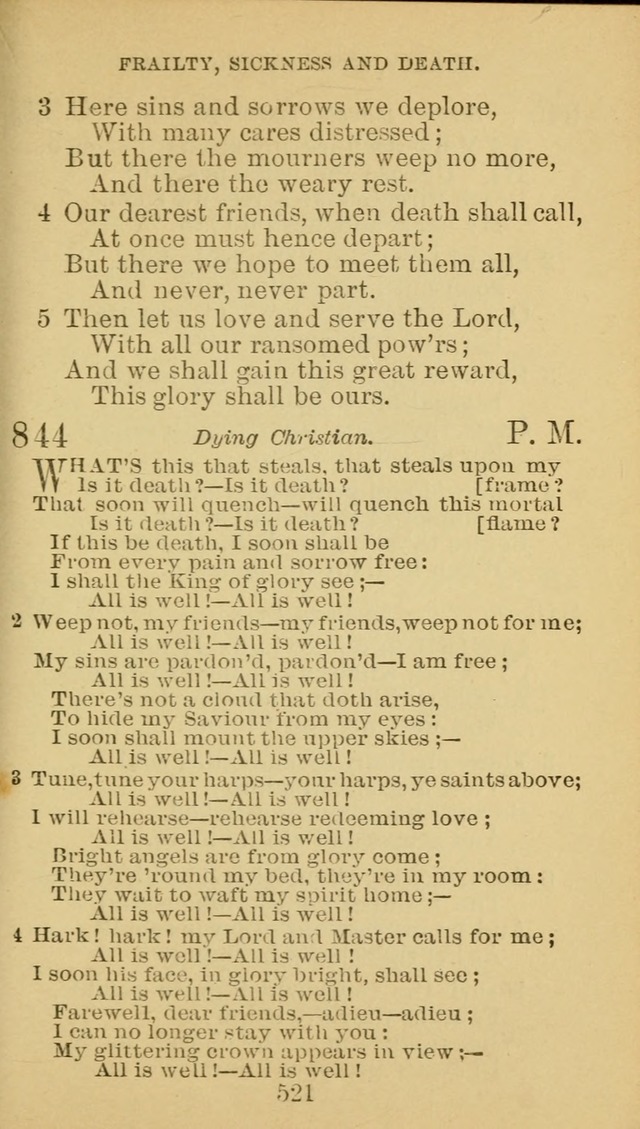 A Collection of Spiritual Hymns: adapted to the Various Kinds of Christian Worship, and especially designed for the use of the Brethren in Christ. 2nd ed. page 527