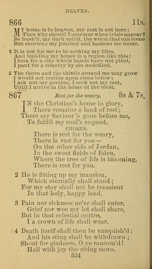 A Collection of Spiritual Hymns: adapted to the Various Kinds of Christian Worship, and especially designed for the use of the Brethren in Christ. 2nd ed. page 540