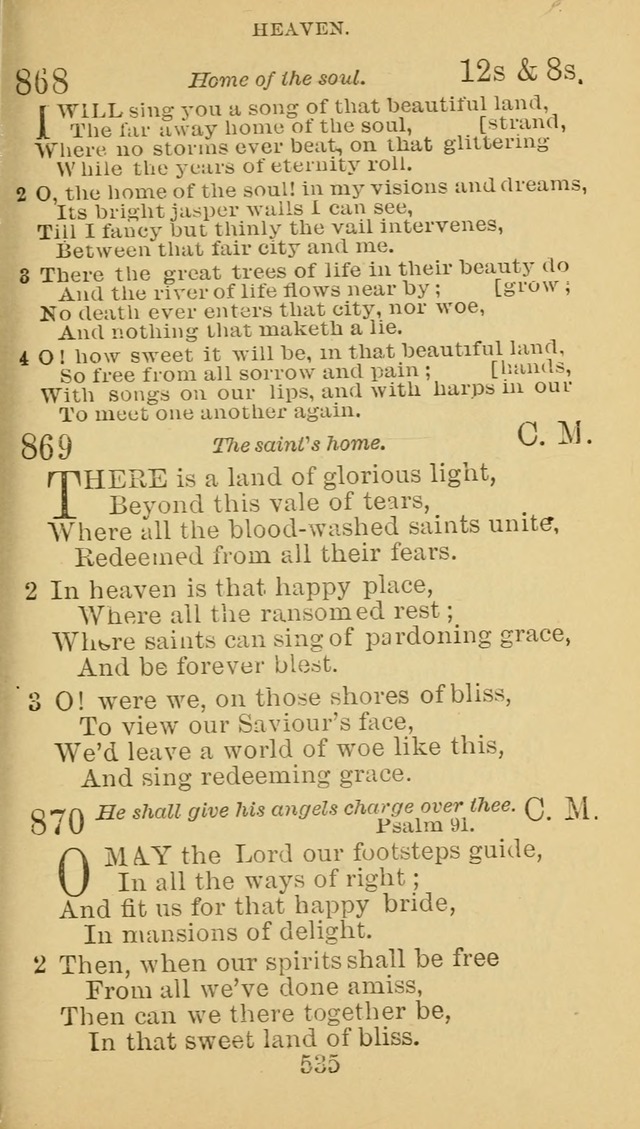 A Collection of Spiritual Hymns: adapted to the Various Kinds of Christian Worship, and especially designed for the use of the Brethren in Christ. 2nd ed. page 541