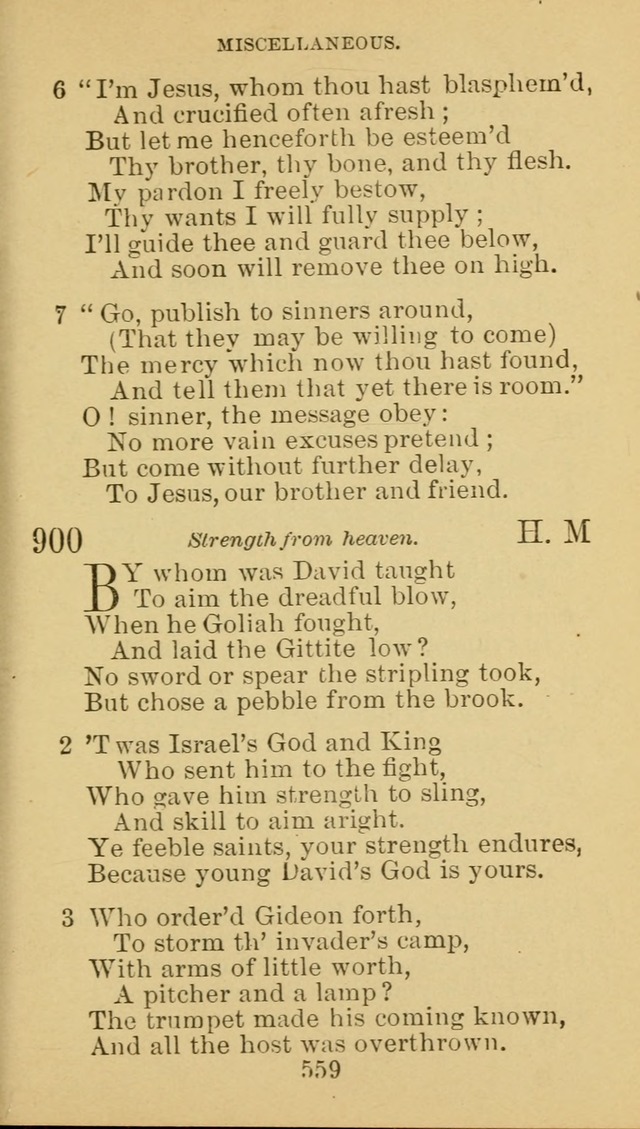 A Collection of Spiritual Hymns: adapted to the Various Kinds of Christian Worship, and especially designed for the use of the Brethren in Christ. 2nd ed. page 565