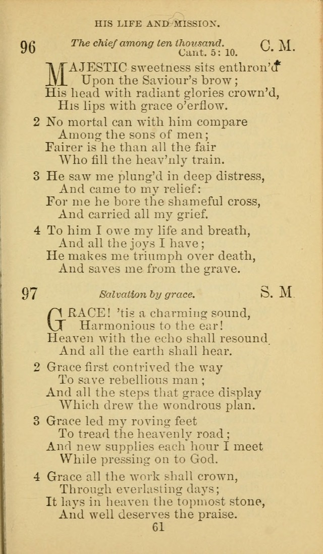 A Collection of Spiritual Hymns: adapted to the Various Kinds of Christian Worship, and especially designed for the use of the Brethren in Christ. 2nd ed. page 63
