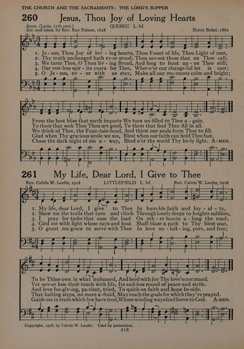 The Church School Hymnal for Youth page 218