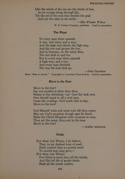 The Church School Hymnal for Youth page 401