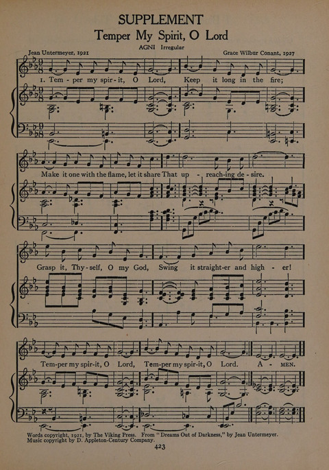 The Church School Hymnal for Youth page 423