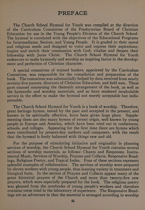 The Church School Hymnal for Youth page vi