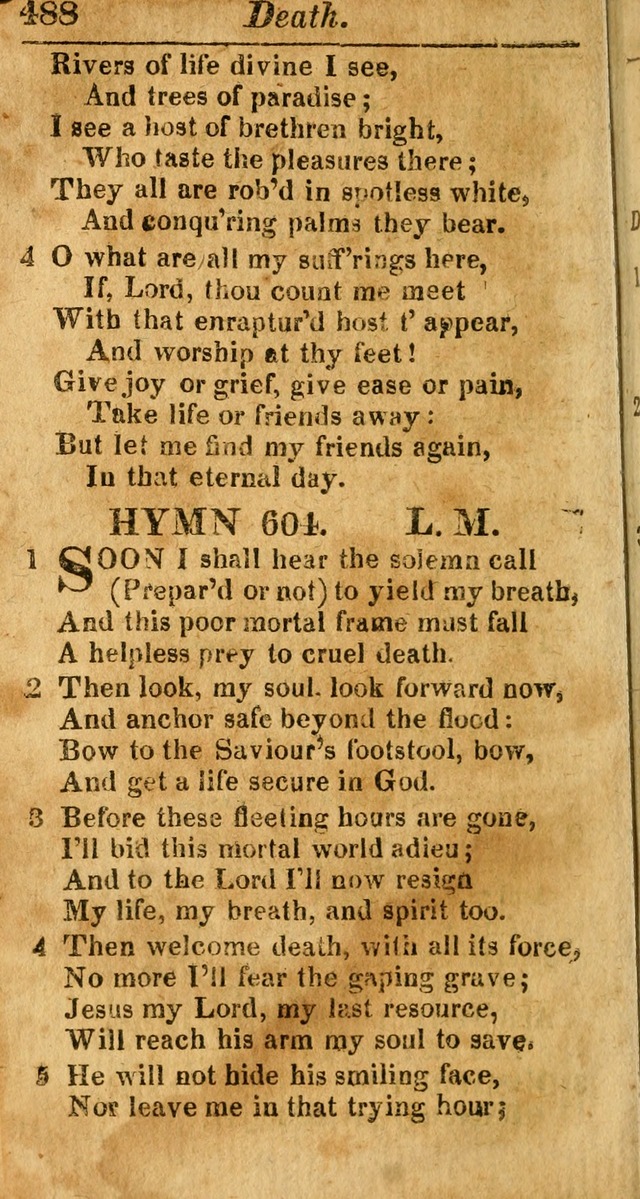 A Choice Selection of Psalms, Hymns and Spiritual Songs for the use of  Christians page 481