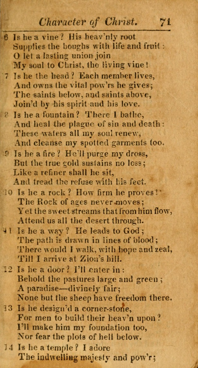 A Choice Selection of Psalms, Hymns and Spiritual Songs for the use of  Christians page 72
