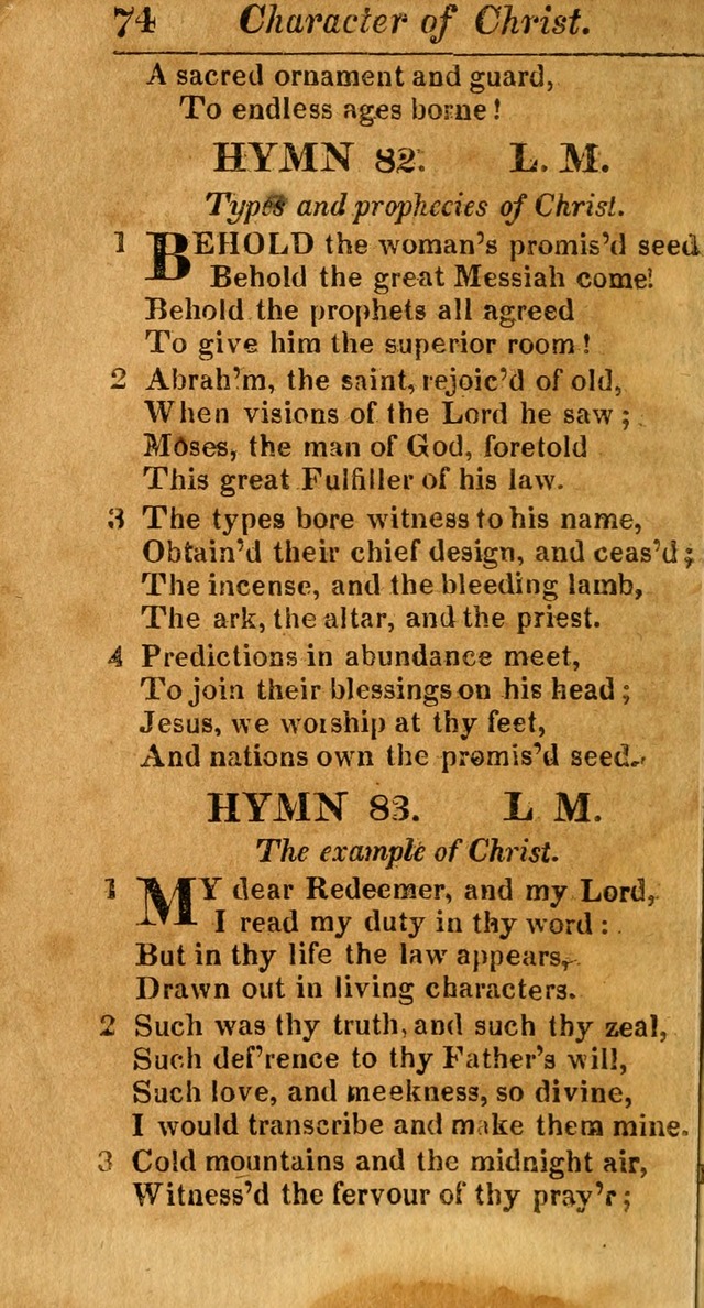 A Choice Selection of Psalms, Hymns and Spiritual Songs for the use of  Christians page 75