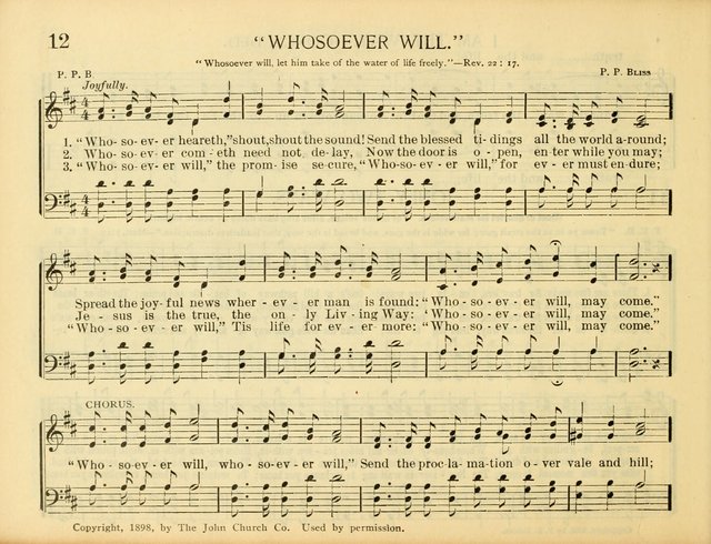 Christ in Song: for all religious services nearly one thousand best gospel hymns, new and old with responsive scripture readings (Rev. and Enl.) page 12