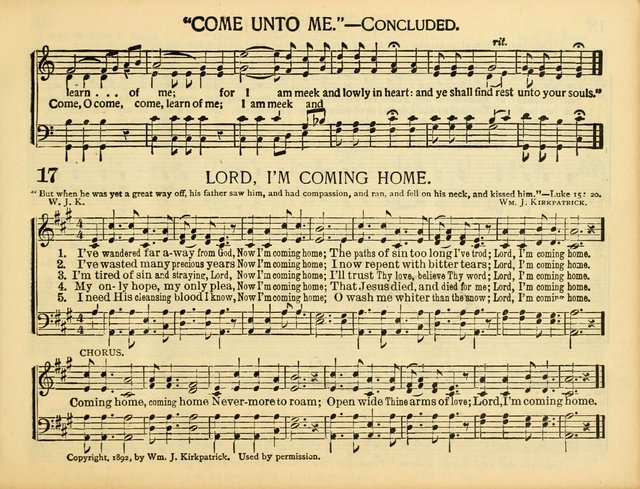 Christ in Song: for all religious services nearly one thousand best gospel hymns, new and old with responsive scripture readings (Rev. and Enl.) page 17