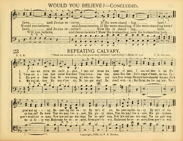 Christ in Song: for all religious services nearly one thousand best gospel hymns, new and old with responsive scripture readings (Rev. and Enl.) page 23