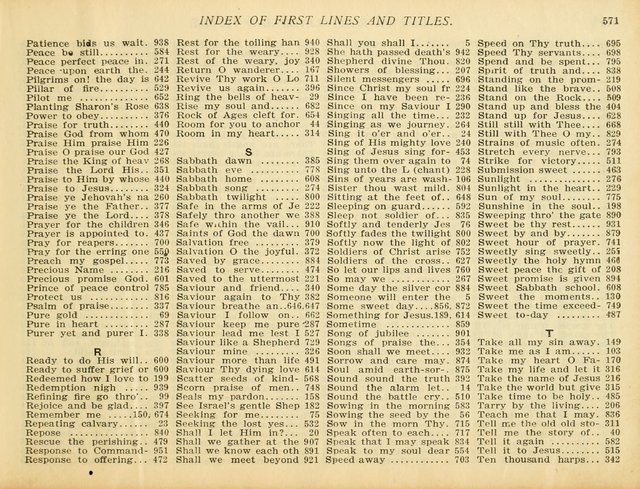 Christ in Song: for all religious services nearly one thousand best gospel hymns, new and old with responsive scripture readings (Rev. and Enl.) page 559