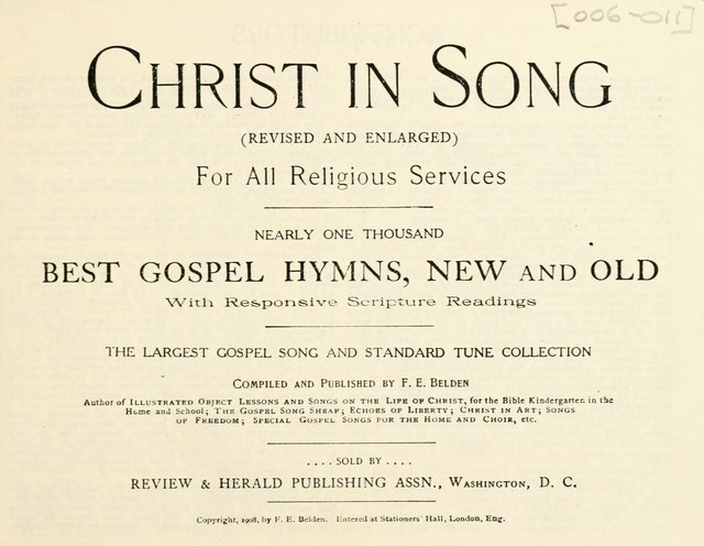 Christ in Song: for all religious services nearly one thousand best gospel hymns, new and old with responsive scripture readings (Rev. and Enl.) page v