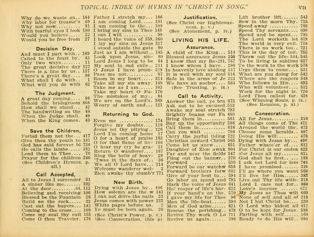 Christ in Song: for all religious services nearly one thousand best gospel hymns, new and old with responsive scripture readings (Rev. and Enl.) page xi