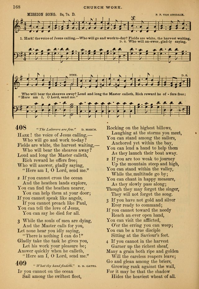 The Calvary Selection of Spiritual Songs: with music for use in social meetings. page 168