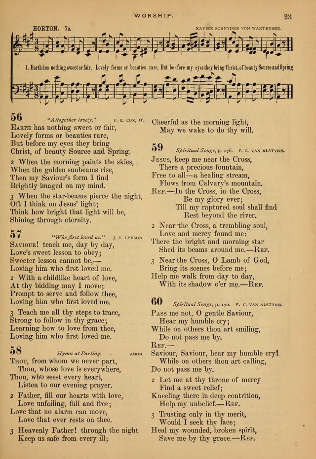 The Calvary Selection of Spiritual Songs: with music for use in social meetings. page 23
