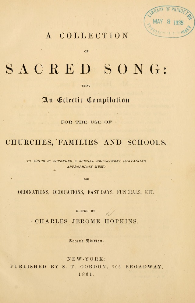 A Collection of Sacred Song: being an eclectic compilation for the use of churches, families and schools... (2nd ed.) page 8