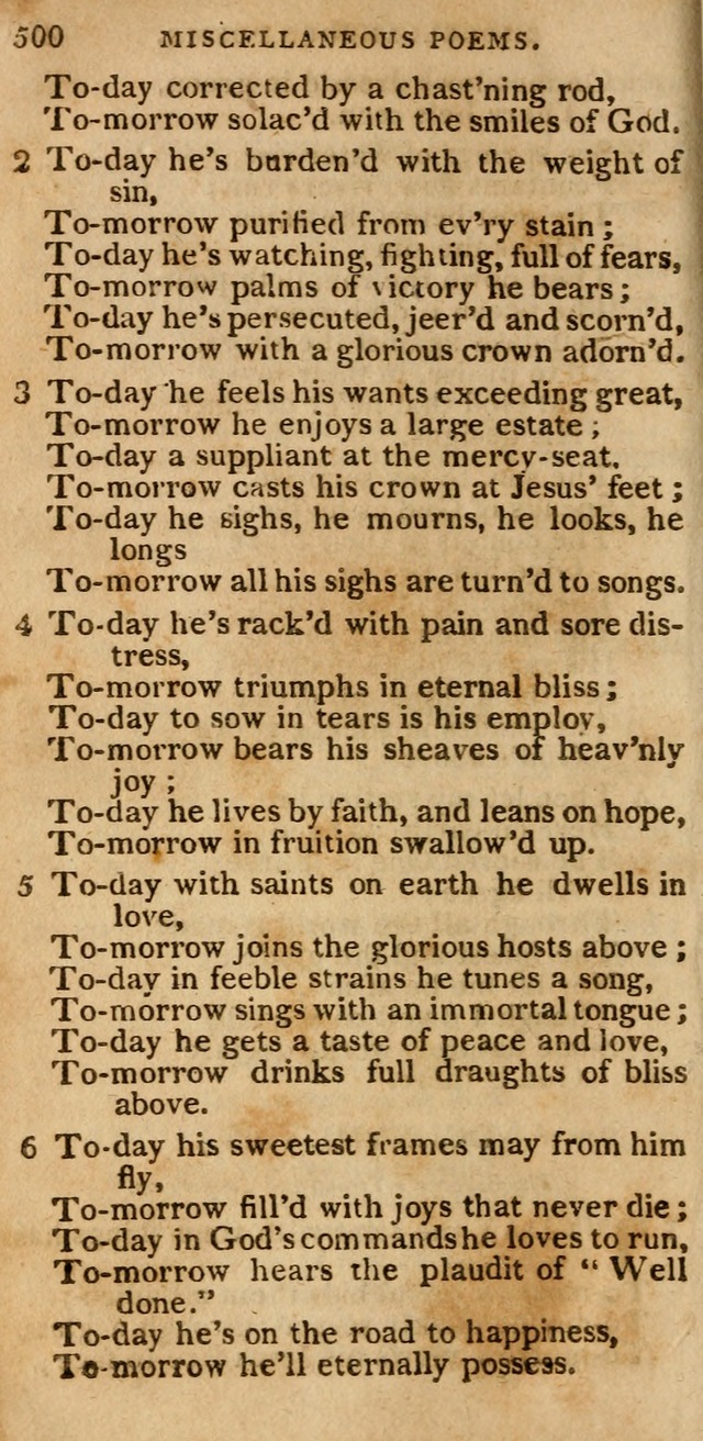 The Cluster of Spiritual Songs, Divine Hymns and Sacred Poems: being chiefly a collection (3rd ed. rev.) page 500