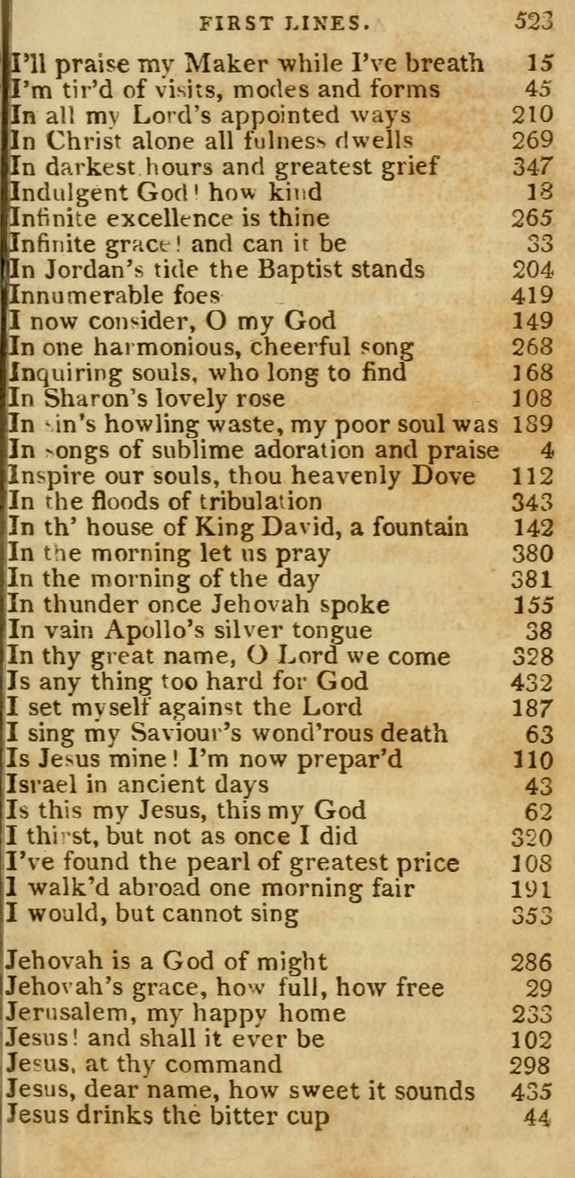 The Cluster of Spiritual Songs, Divine Hymns and Sacred Poems: being chiefly a collection (3rd ed. rev.) page 523