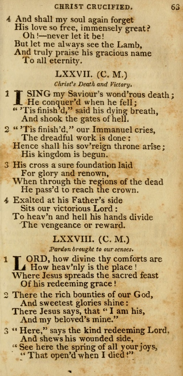 The Cluster of Spiritual Songs, Divine Hymns and Sacred Poems: being chiefly a collection (3rd ed. rev.) page 63