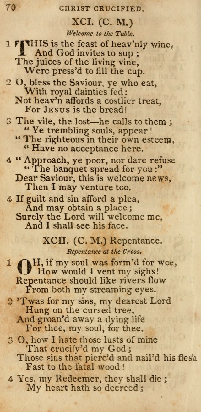 The Cluster of Spiritual Songs, Divine Hymns and Sacred Poems: being chiefly a collection (3rd ed. rev.) page 70