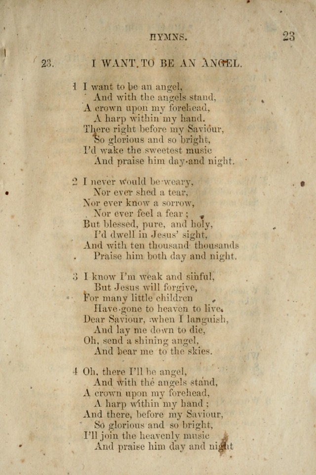 A Collection of Sabbath School Hymns: compiled by a Sabbath School Teacher page 23
