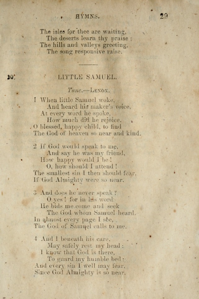 A Collection of Sabbath School Hymns: compiled by a Sabbath School Teacher page 29