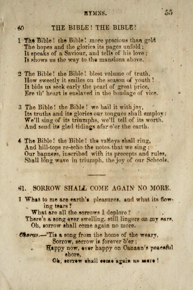 A Collection of Sabbath School Hymns: compiled by a Sabbath School Teacher page 55
