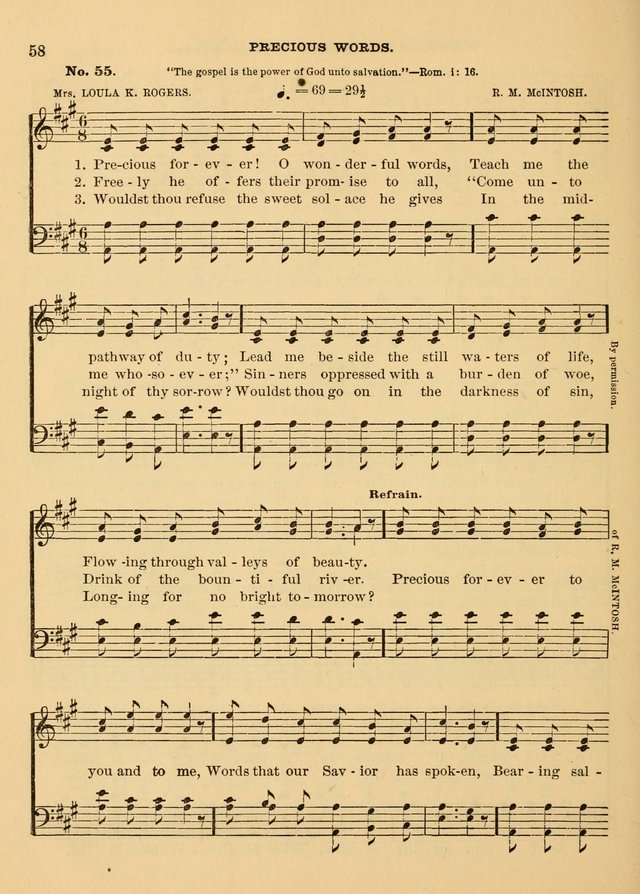 The Christian Sunday School Hymnal: a compilation of choice hymns and tunes for Sunday schools page 58