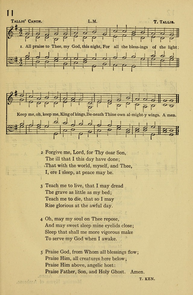 Columbia University Hymnal page 11
