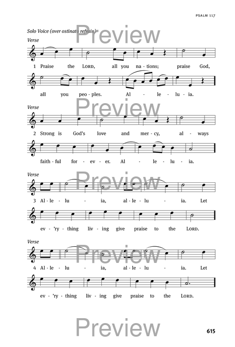 Christian Worship: Psalter page 615